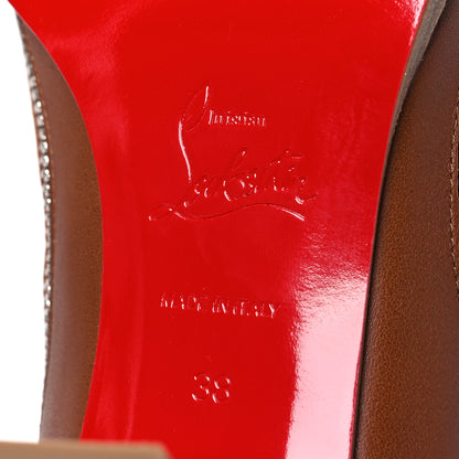 Christian Louboutin Calfskin CL Zip 70 Ankle Bootie 38 Brown 8 of 9