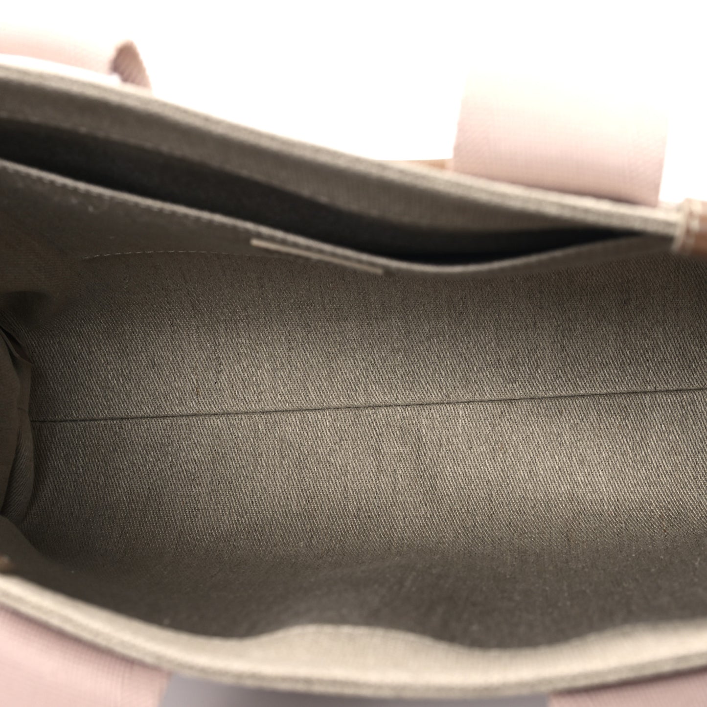 Linen Calfskin Medium Woody Ribbon Tote Blushy Beige