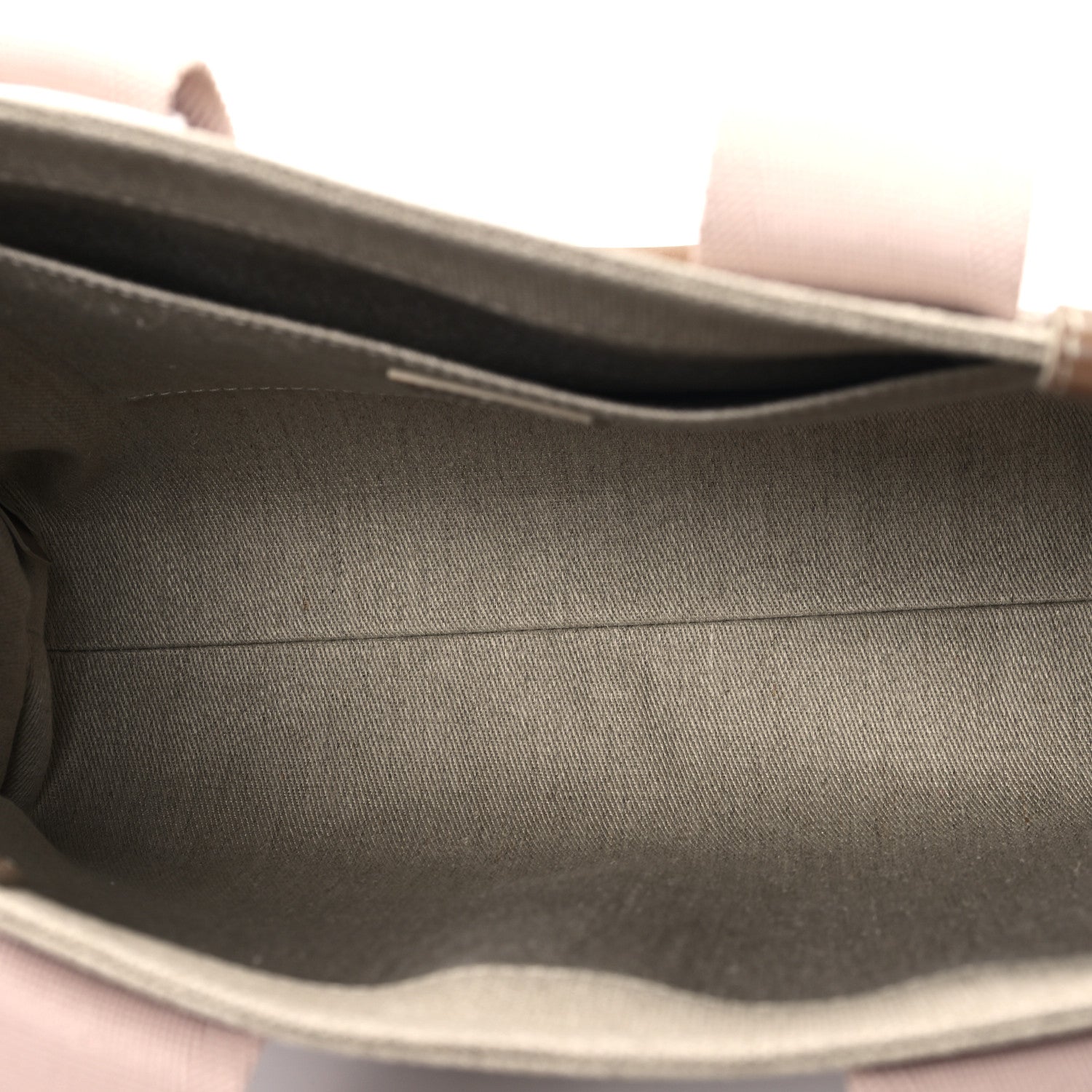 Chloe Linen Calfskin Medium Woody Ribbon Tote Blushy Beige 5 of 10