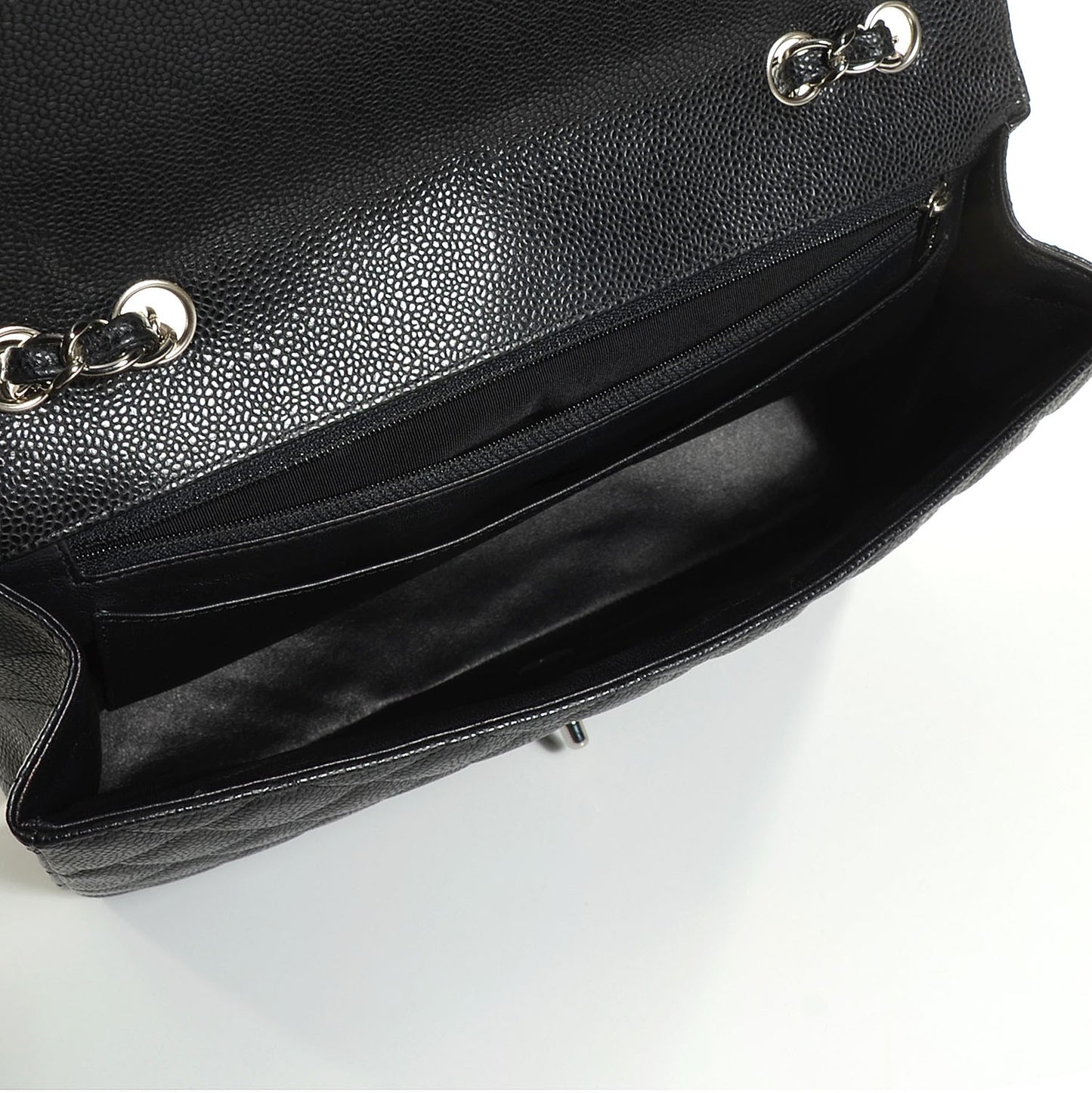 Caviar Quilted Jumbo Single Flap Black