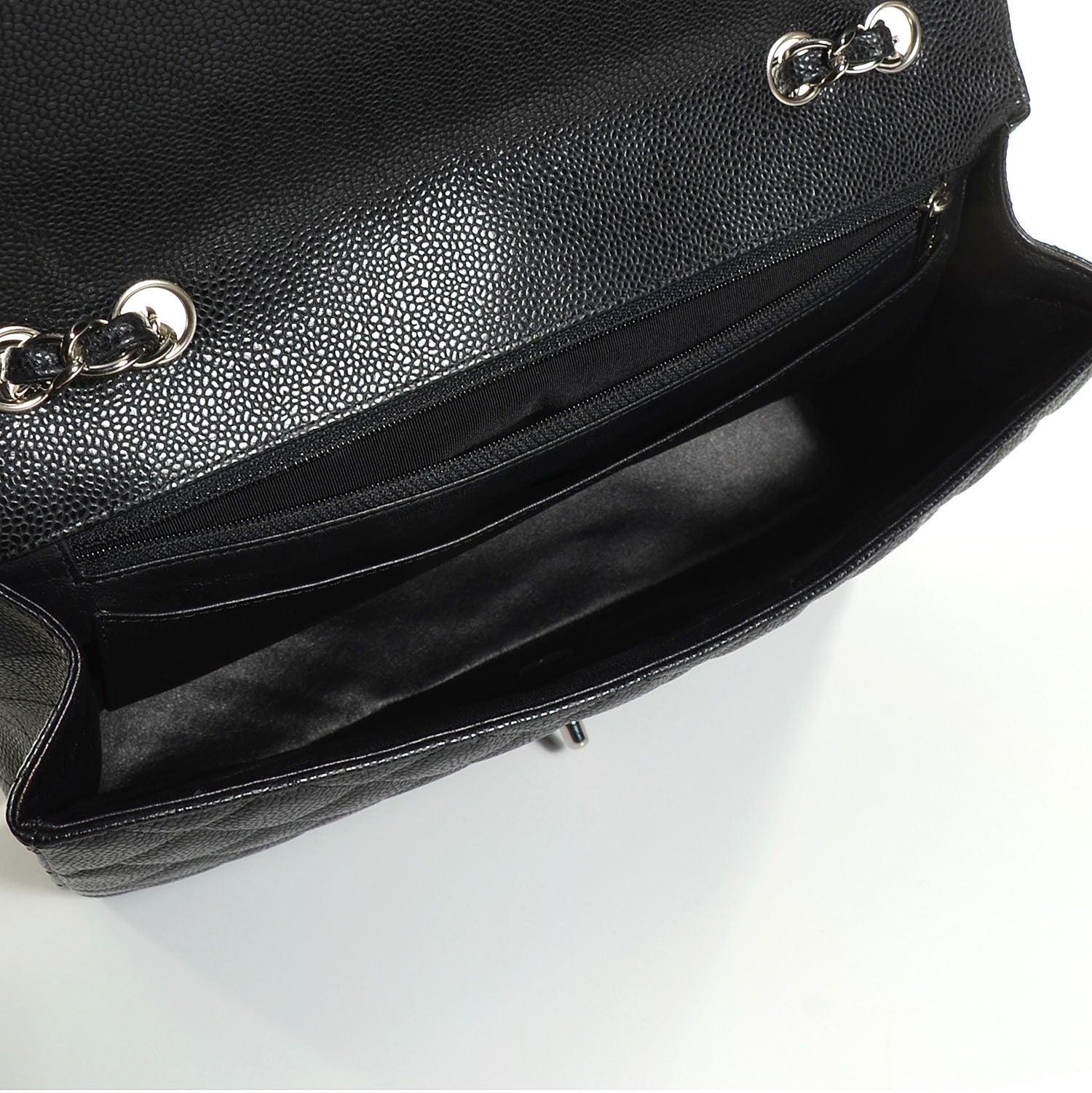 Chanel Caviar Quilted Jumbo Single Flap Black 5 of 8