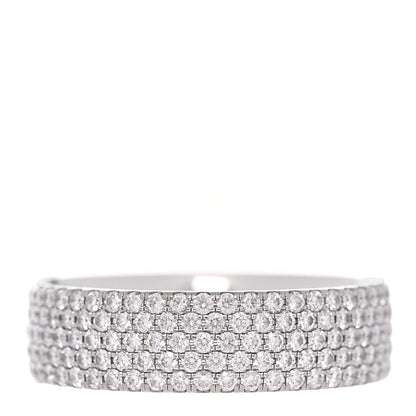 Tiffany 18K White Gold Diamond Metro Five-Row Ring 50 5.5 3 of 5
