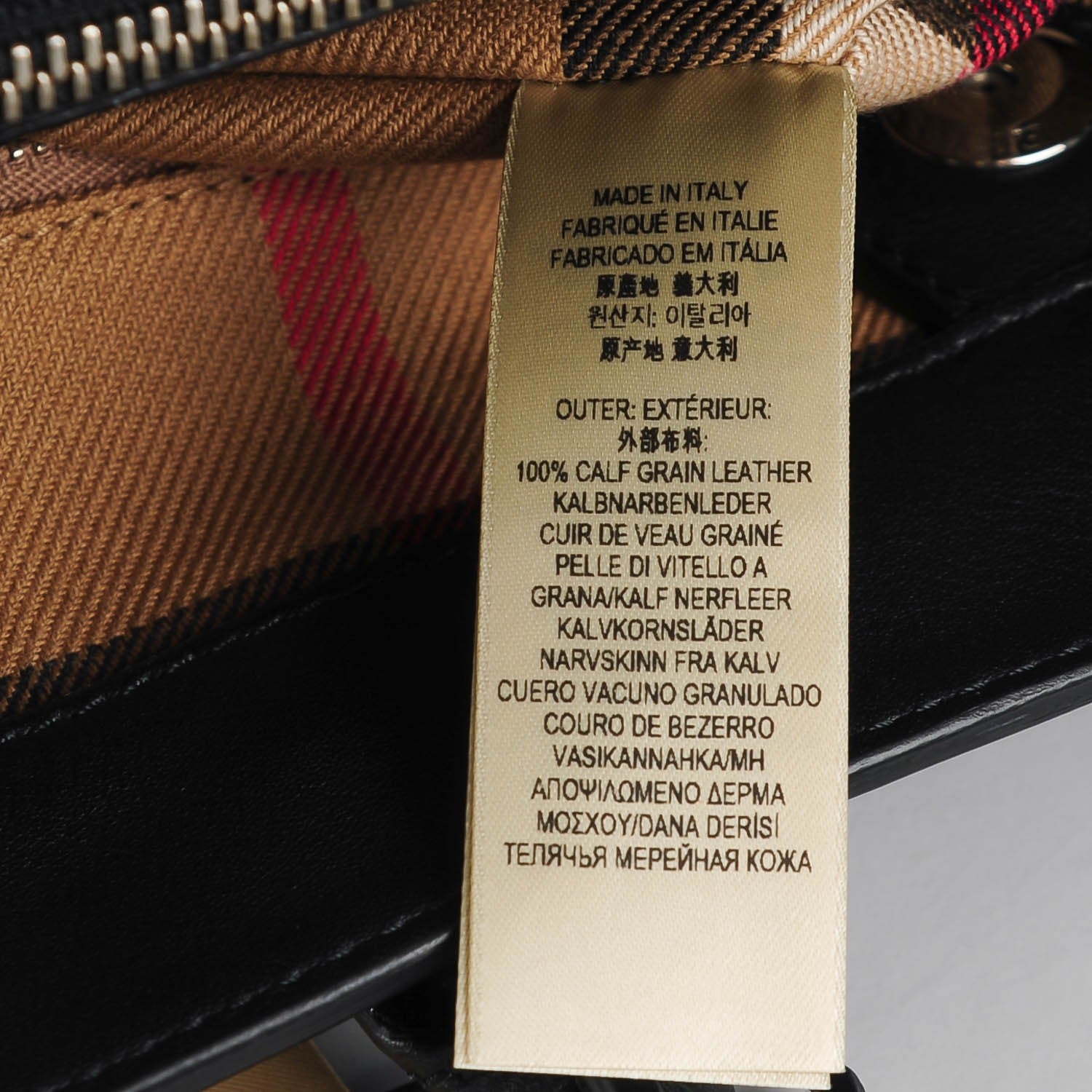 Burberry Smooth Calfskin Medium Chain Banner Tote Black 8 of 8