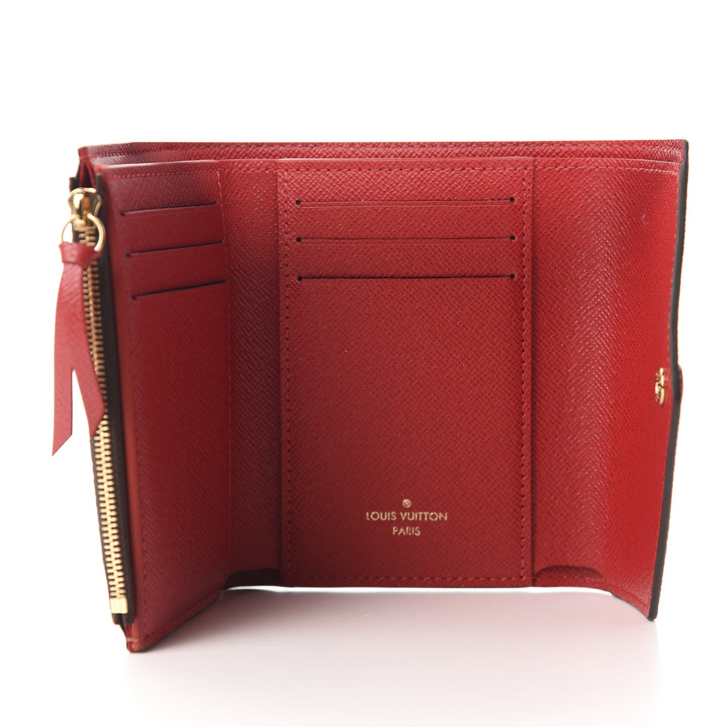 Damier Ebene Victorine Wallet Cherry