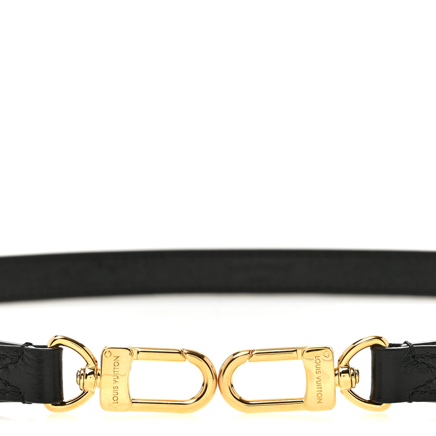 Calfskin Monogram Shoulder Strap Black