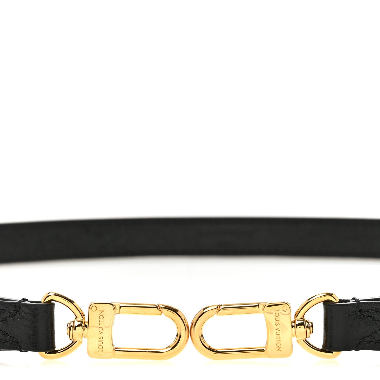 Louis Vuitton Calfskin Monogram Shoulder Strap Black 4 of 5