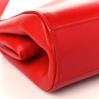 Bottega Veneta Calfskin Tip Clutch Red 7 of 8