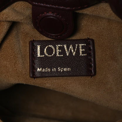 Loewe Mellow Nappa Donut Chain Mini Flamenco Knot Clutch Dark Burgundy 6 of 11