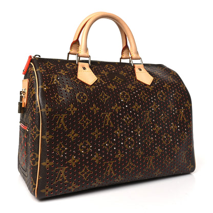 Louis Vuitton Monogram Perforated Speedy 30 Orange 3 of 9
