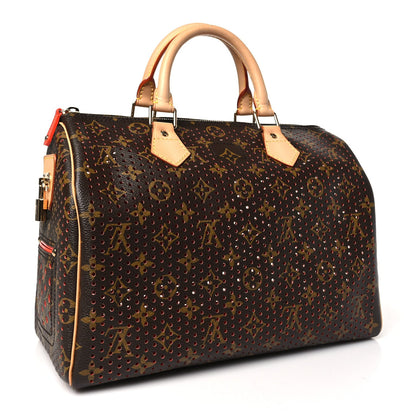 Louis Vuitton Monogram Perforated Speedy 30 Orange 3 of 9