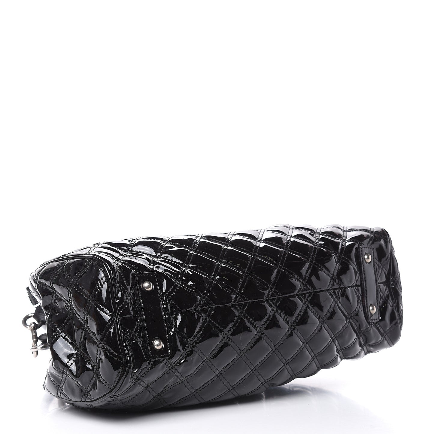 Patent Calfskin Quilted Stam Black