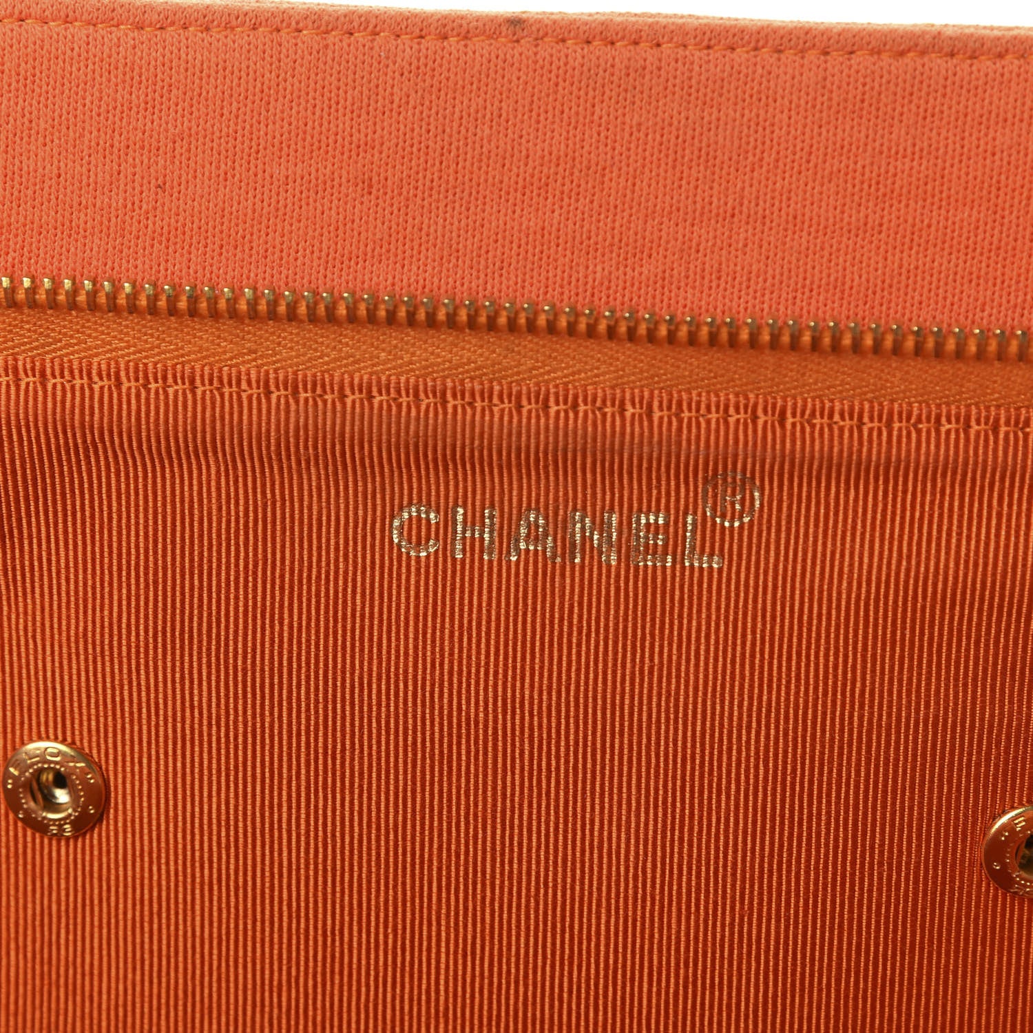 Chanel Jersey Quilted Shopping Tote Orange 8 of 11