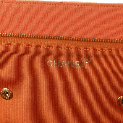 Chanel Jersey Quilted Shopping Tote Orange 8 of 11