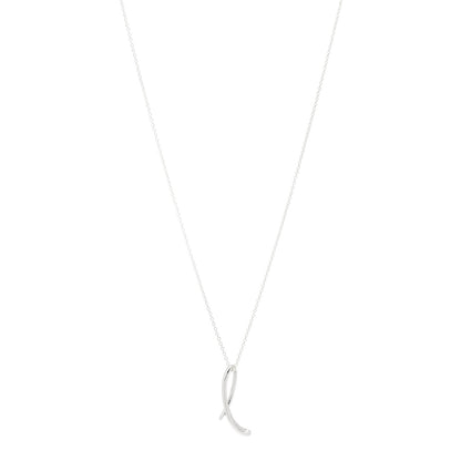Tiffany Sterling Silver Elsa Peretti Letter L Pendant Necklace 1 of 7