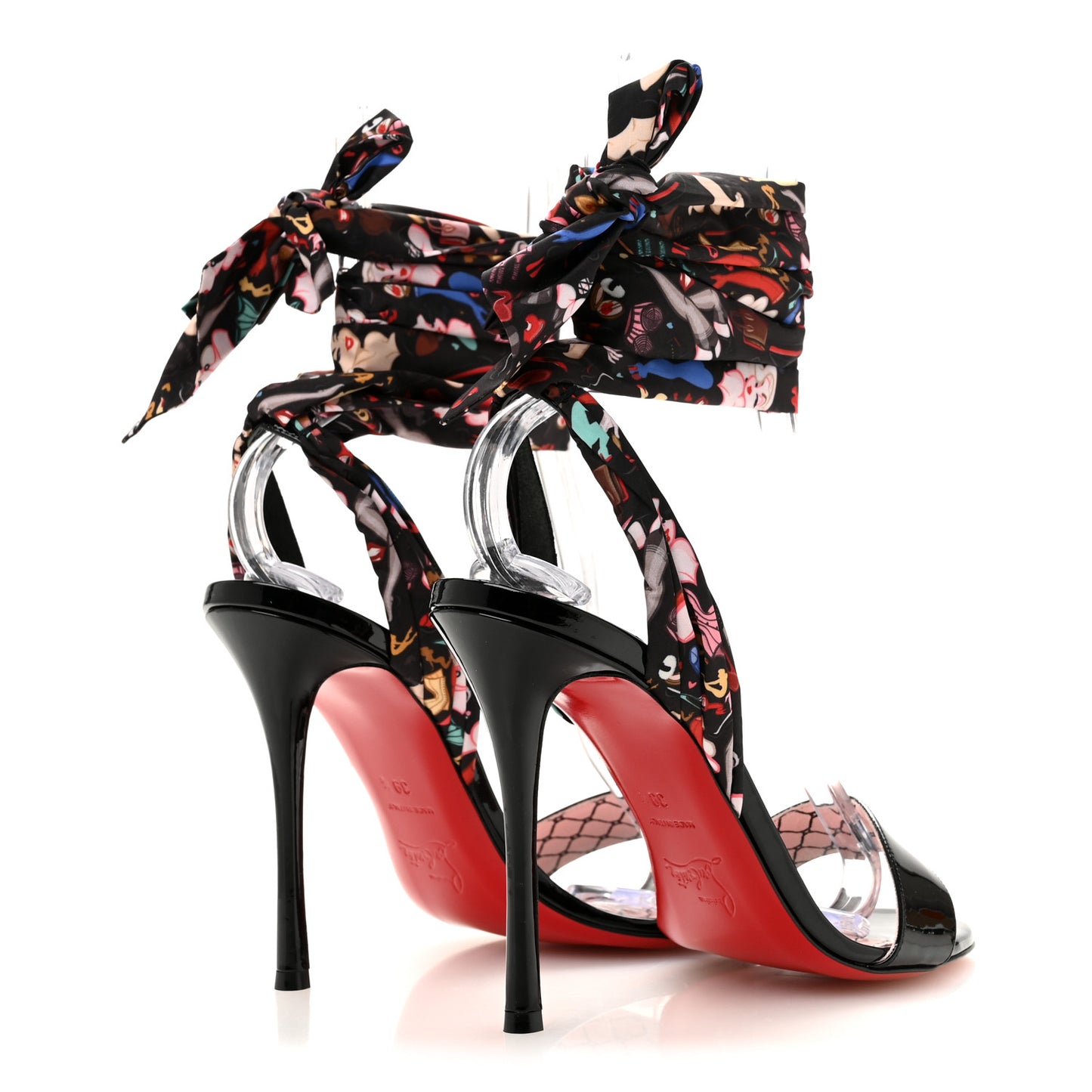 Patent Satin Fetish Du Desert 100 Sandal 39.5 Black 39.5 Black