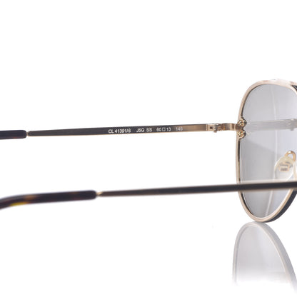Celine Acetate Mirror Aviator Sunglasses CL41391/S Gold Grey 6 of 13