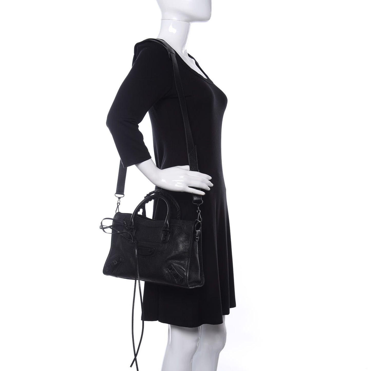Chevre Black Metallic Edge Hardware S City Black