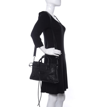 Balenciaga Chevre Black Metallic Edge Hardware S City Black 2 of 11