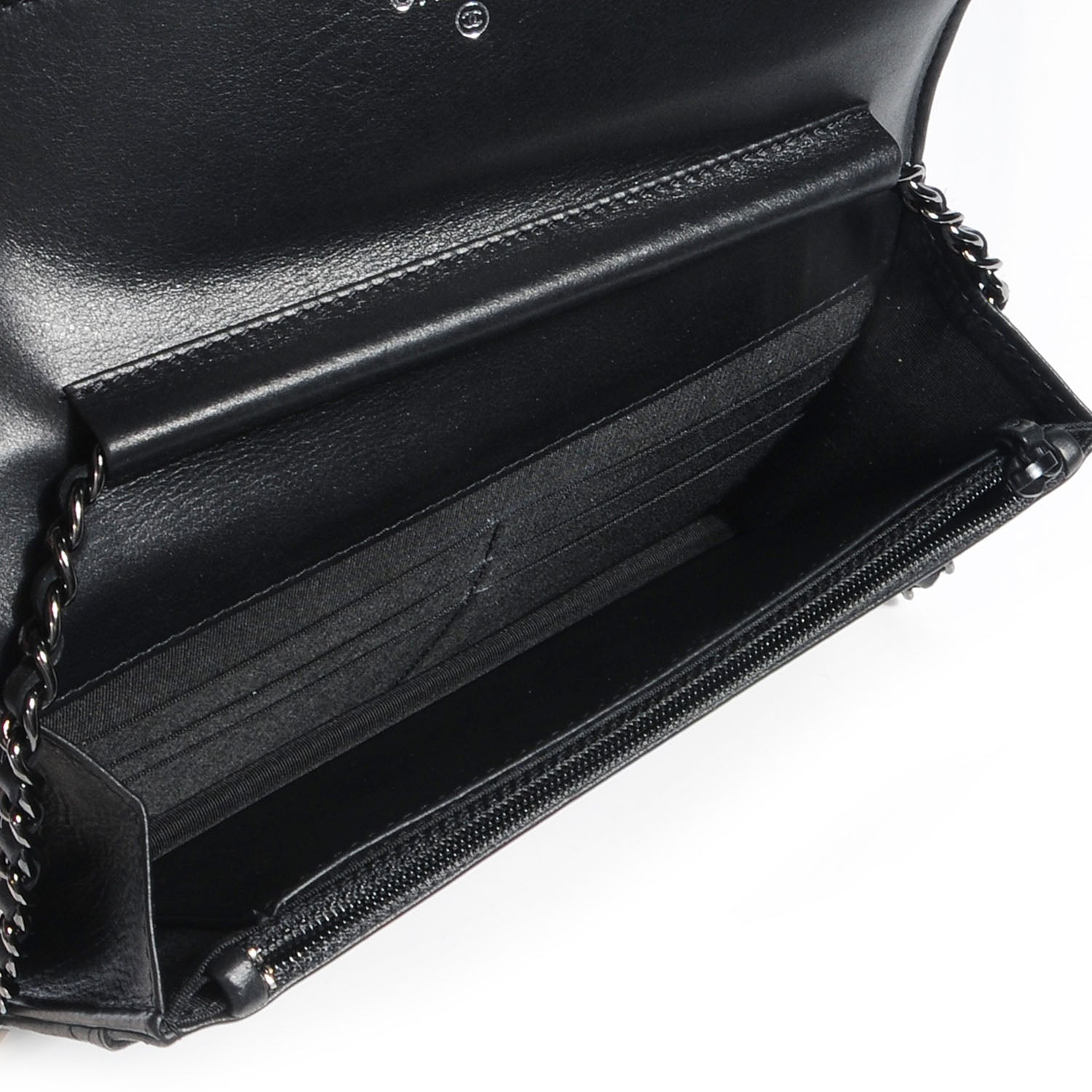Chanel Lambskin Quilted Boy Wallet On Chain WOC So Black 5 of 8