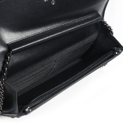 Chanel Lambskin Quilted Boy Wallet On Chain WOC So Black 5 of 8