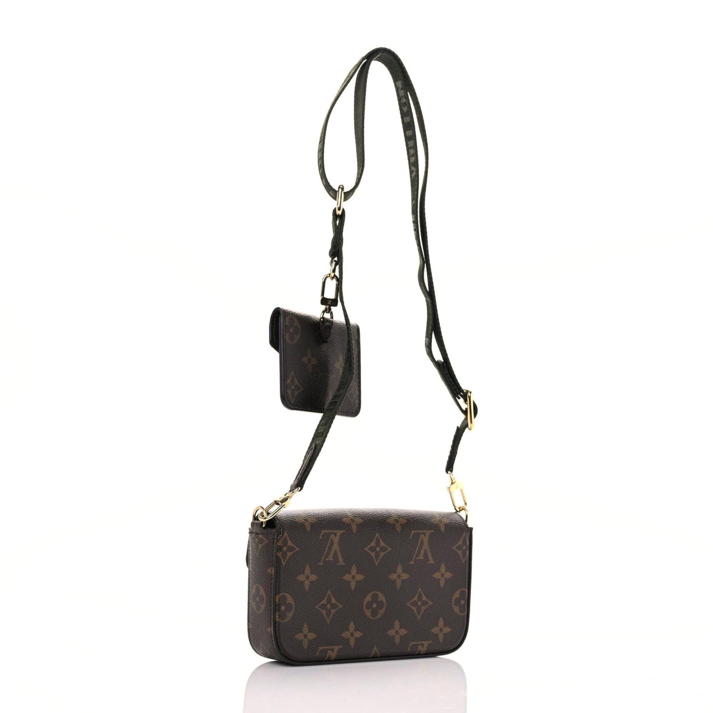 Monogram Felicie Strap & Go Kaki
