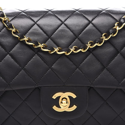 Chanel Lambskin Quilted Medium Double Flap Black 11 of 11