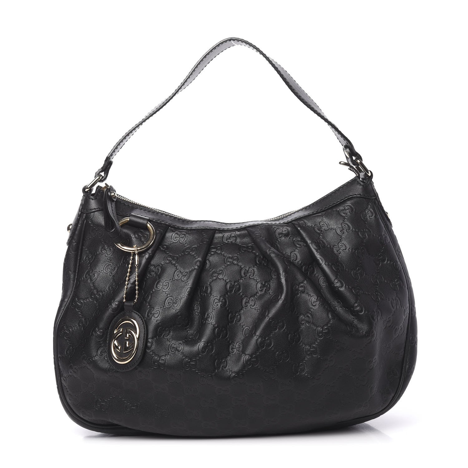 Gucci Guccissima Medium Sukey Hobo Black 1 of 11