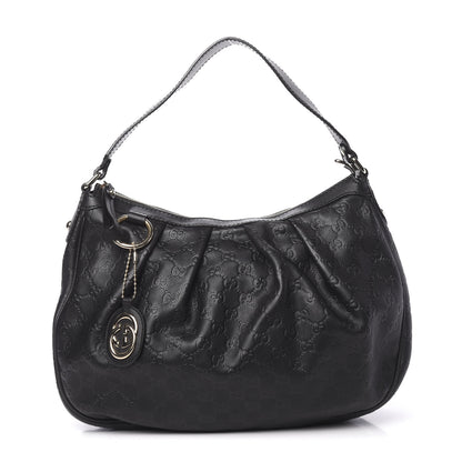 Gucci Guccissima Medium Sukey Hobo Black 1 of 11
