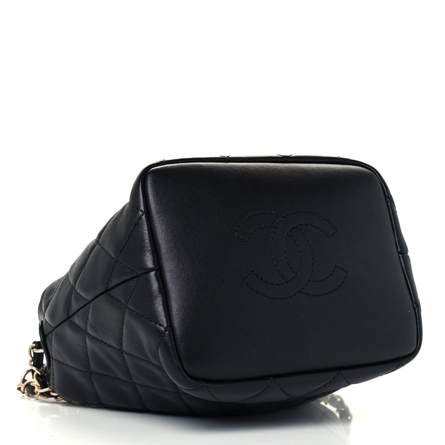 Lambskin Quilted Small Perfect Meeting Hobo Black