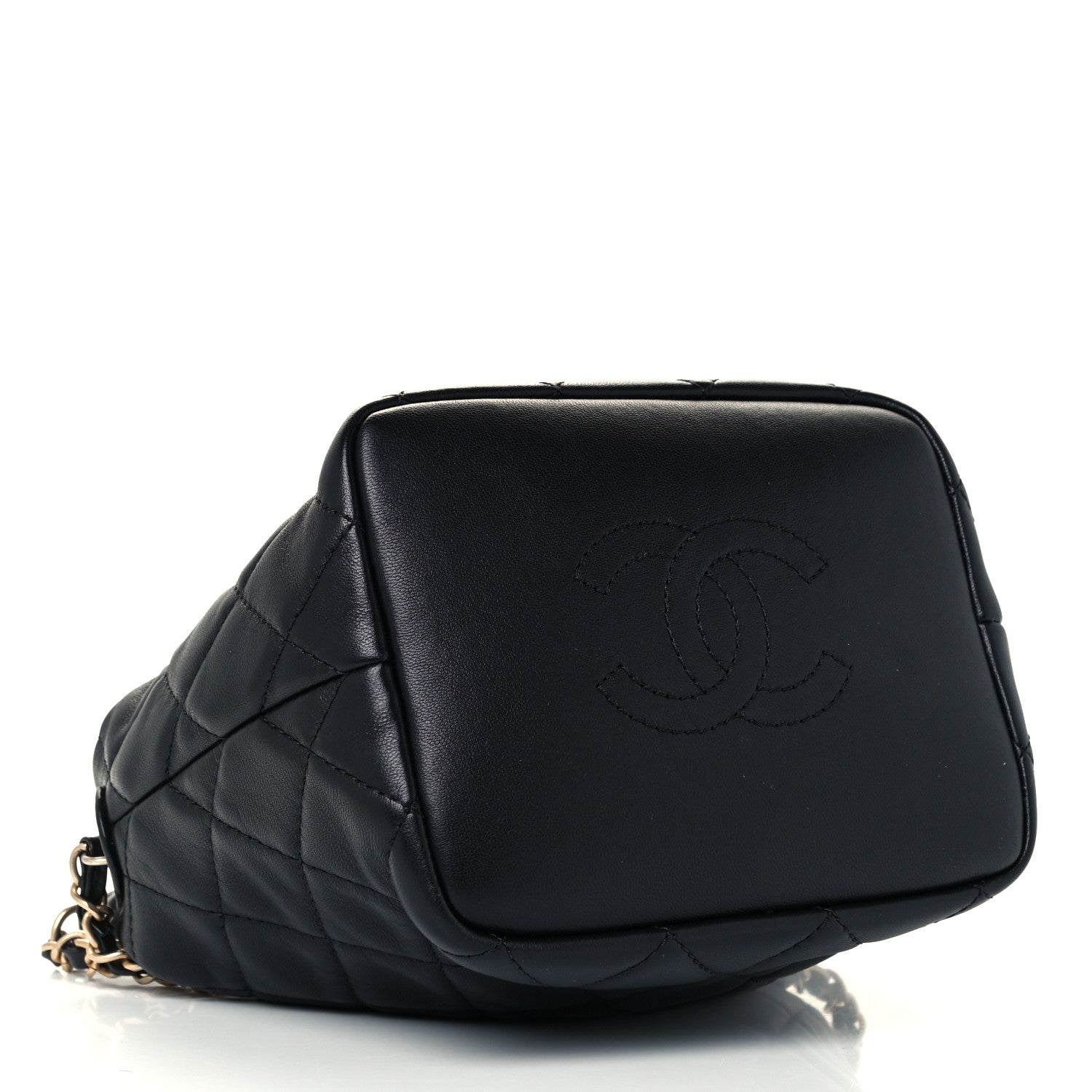 Chanel Lambskin Quilted Small Perfect Meeting Hobo Black 4 of 11
