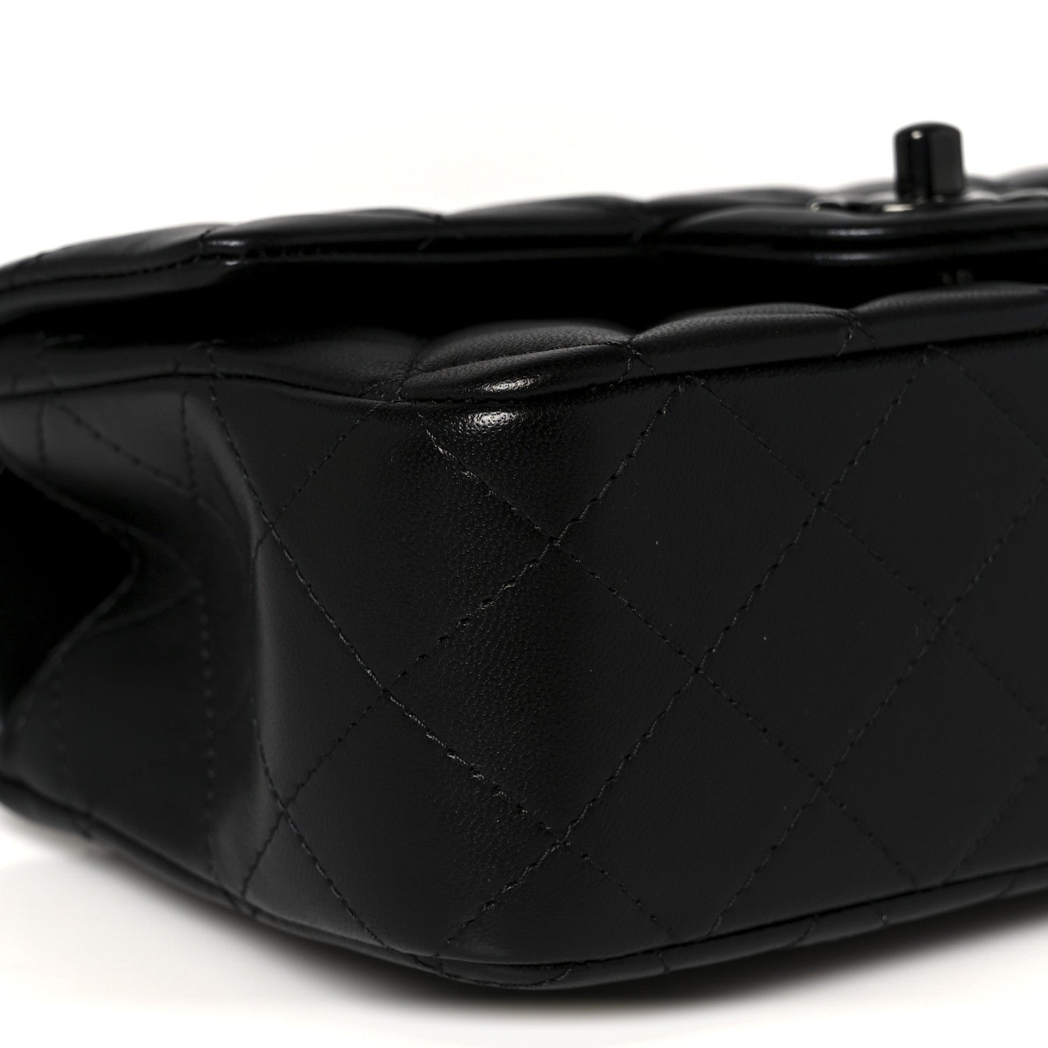 Chanel Lambskin Quilted Mini Top Handle Rectangular Flap So Black 10 of 12