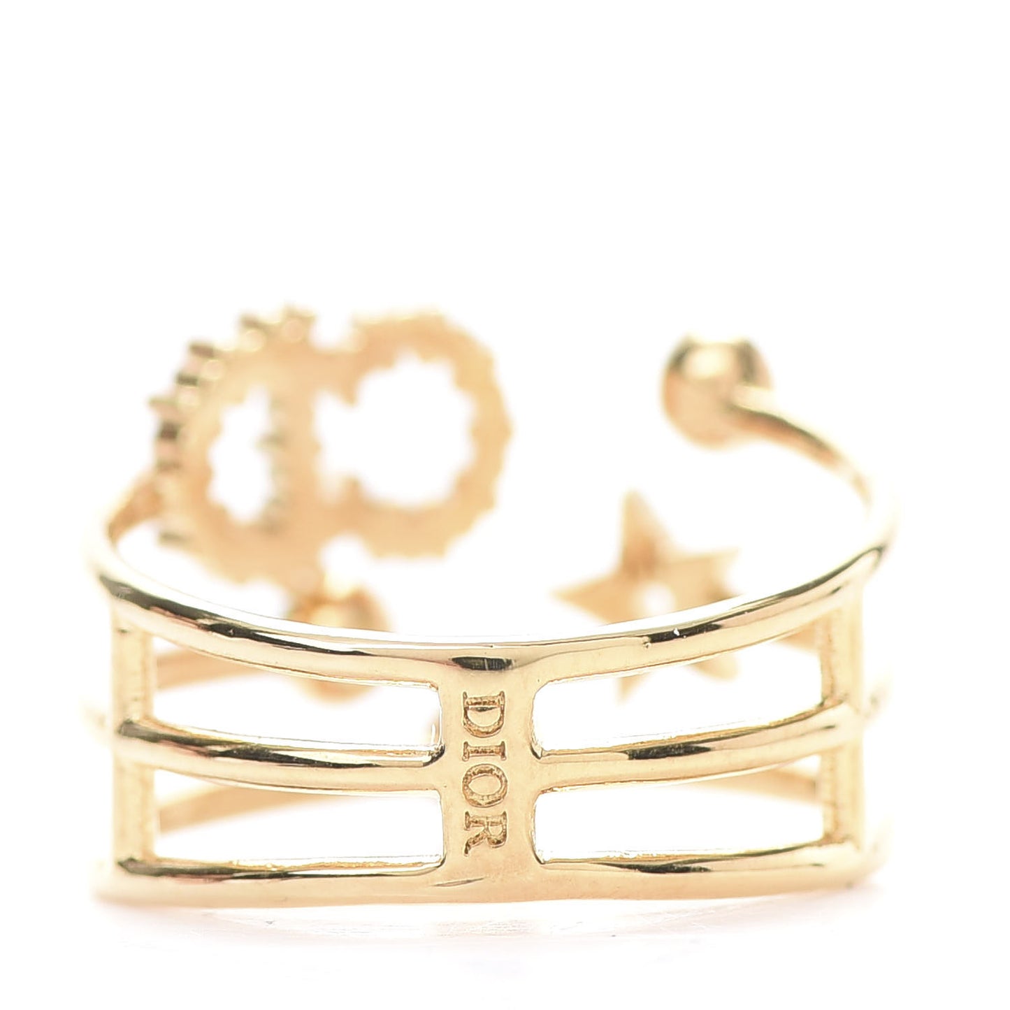 Metal Crystal Shiny-D Ring M Gold