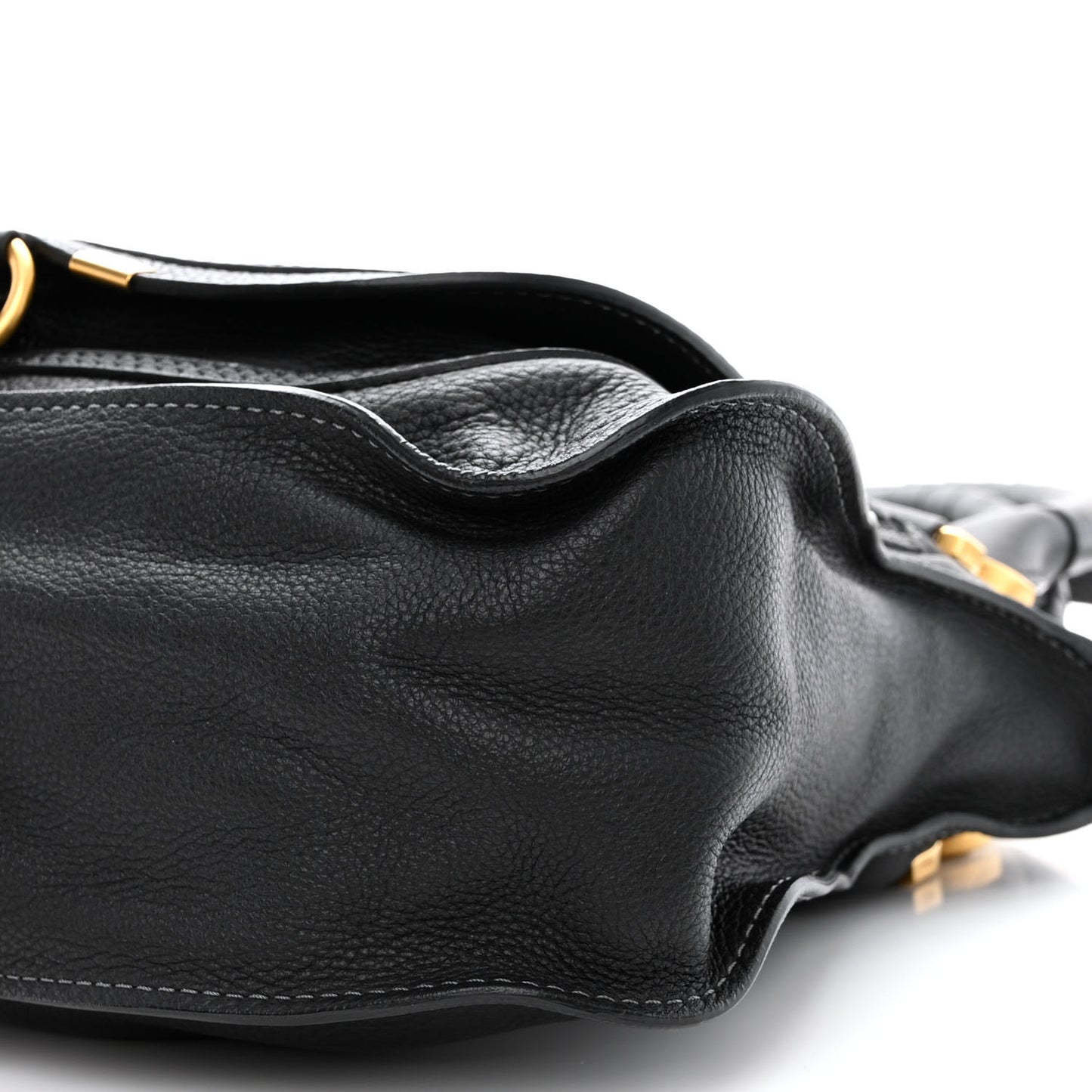 Calfskin Medium Marcie Satchel Black