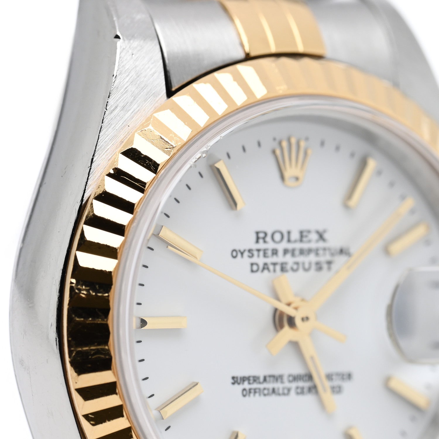 Rolex Stainless Steel 18K Yellow Gold 26mm Oyster Perpetual Datejust Watch White 79173 5 of 6
