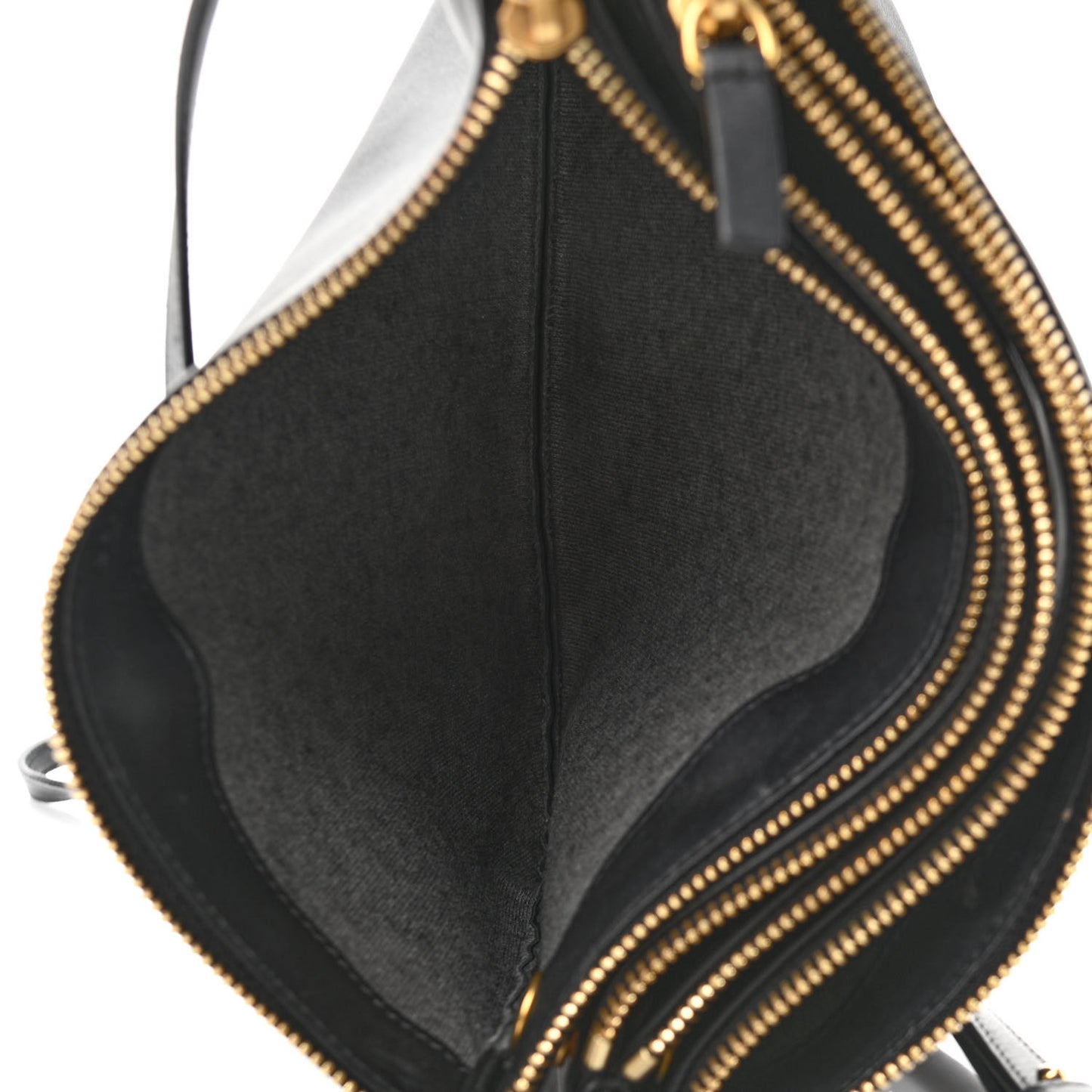 Lambskin Large Trio Crossbody Bag Black