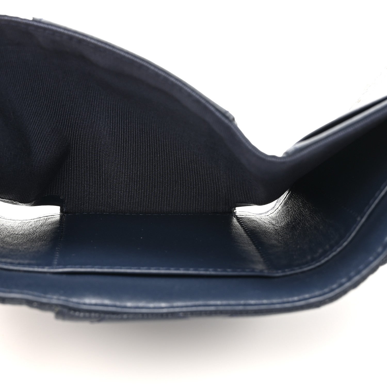 Chanel Caviar Quilted Compact Flap Wallet Navy 6 of 11