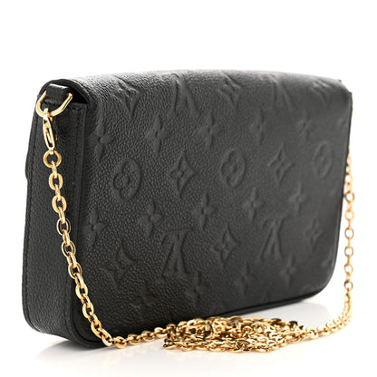 Louis Vuitton Empreinte Pochette Felicie Chain Wallet Black 4 of 11