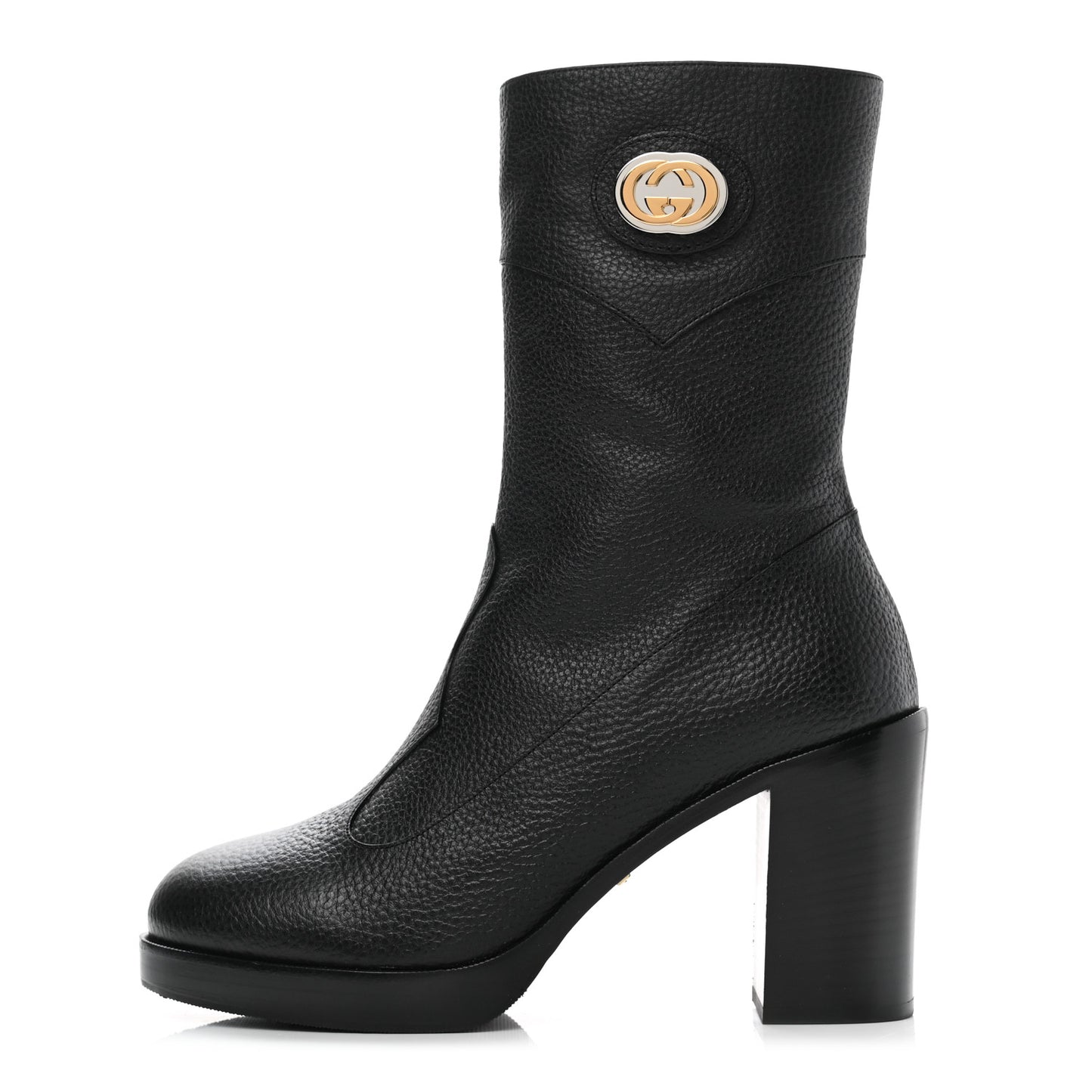 Austin Calfskin Interlocking G Ankle Boots 39.5 Black