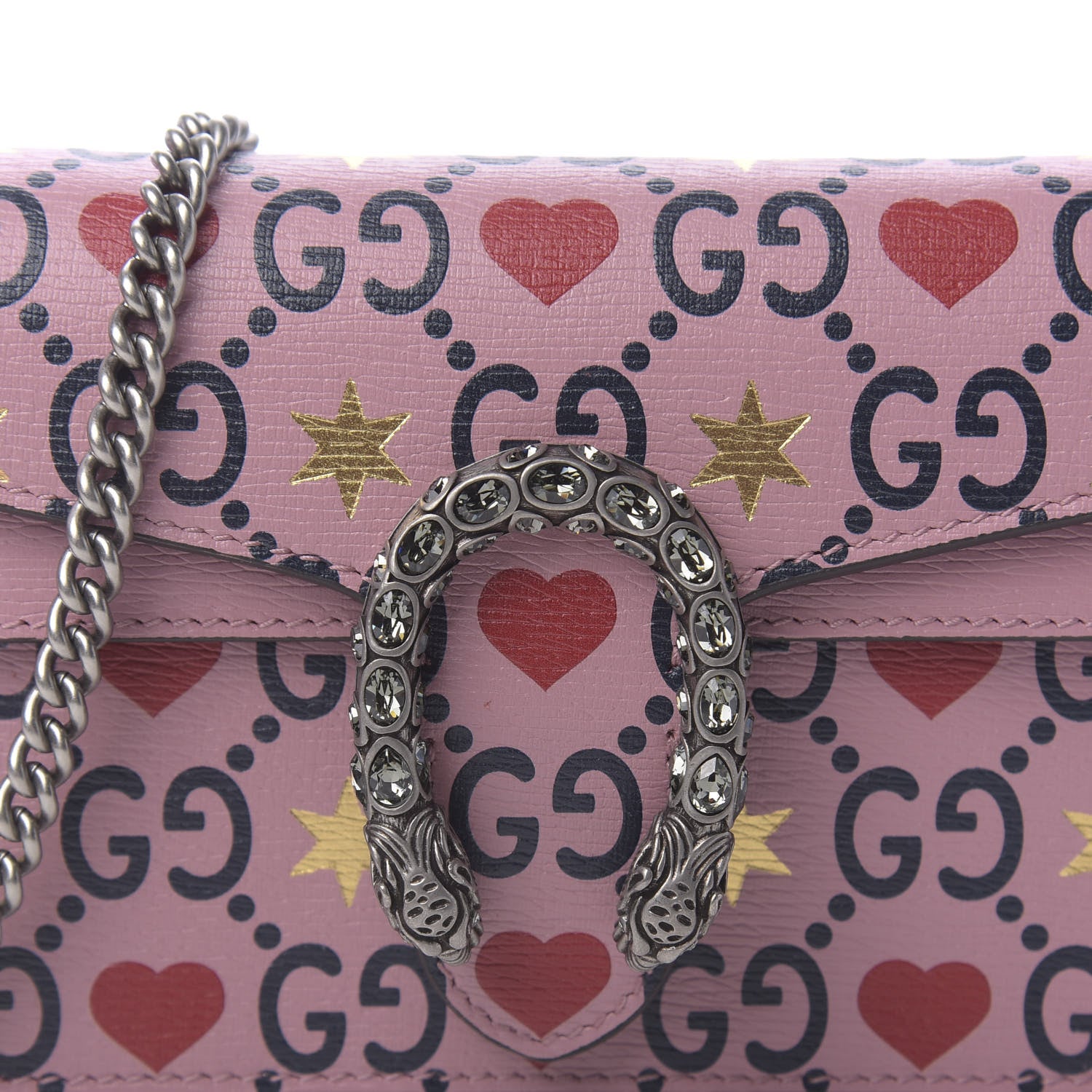 Gucci Calfskin Valentine's Day Exclusive Super Mini Dionysus Shoulder Bag 9 of 10