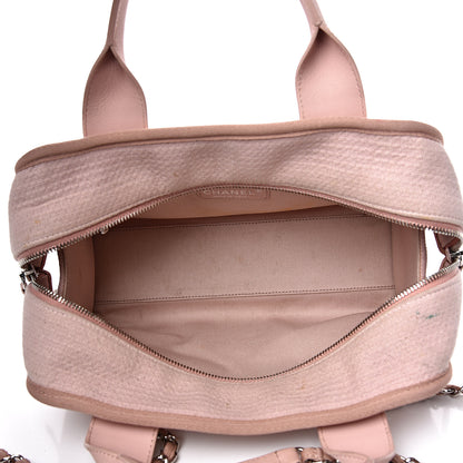 Chanel Canvas Deauville Small Bowling Bag Light Pink 4 of 17