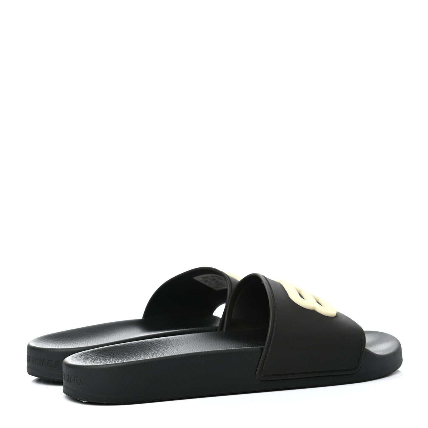 Rubber Womens BB Pool Slide Sandals 38 Black