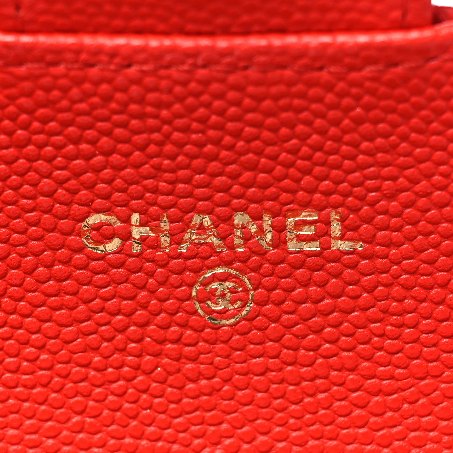 Caviar Quilted Flap Card Holder Wallet Red