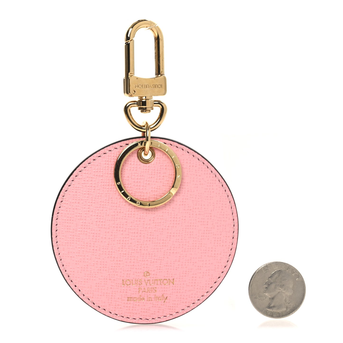 Monogram Jungle Dots Bag Charm Key Ring Sugar Pink Poppy