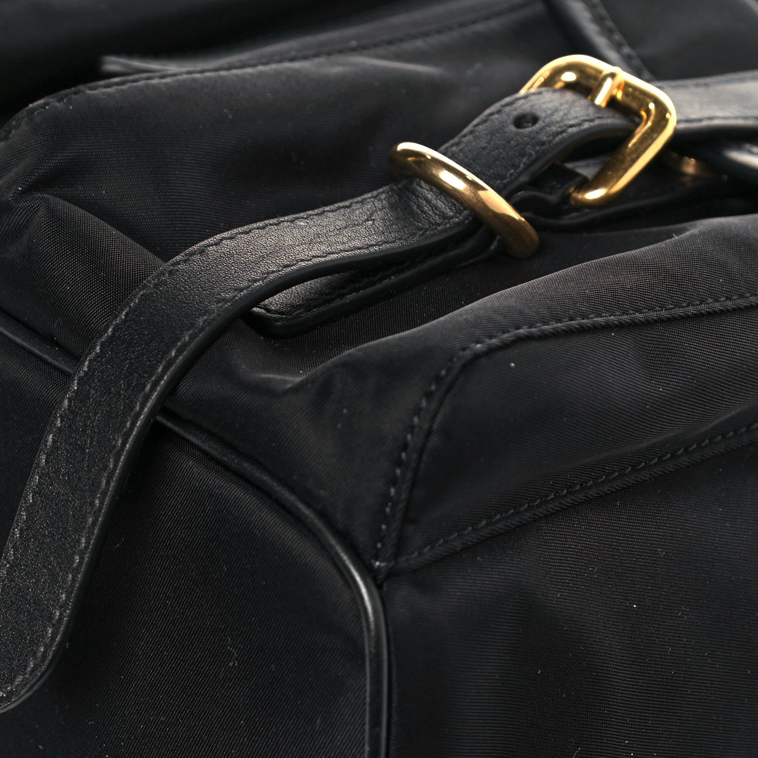 Prada Tessuto Nylon Soft Calfskin Backpack Black 8 of 10