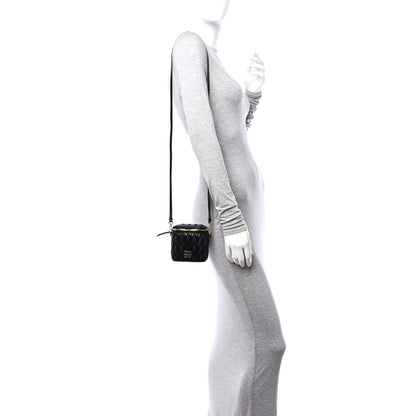 Miu Miu Nappa Matelasse Micro Vanity Case Black 2 of 11