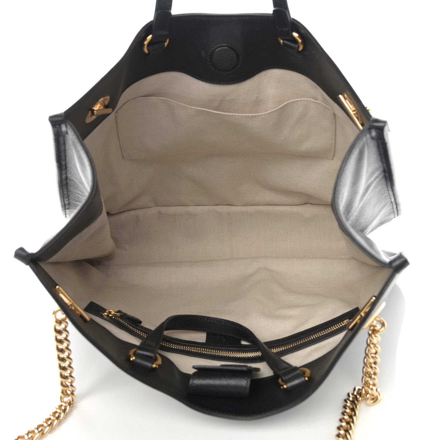 Gucci Calfskin Large Horsebit 1955 Tote Bag Black 5 of 13
