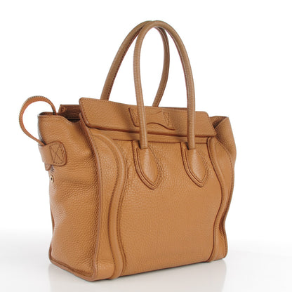 Celine Pebbled Calfskin Micro Luggage Camel 6 of 12