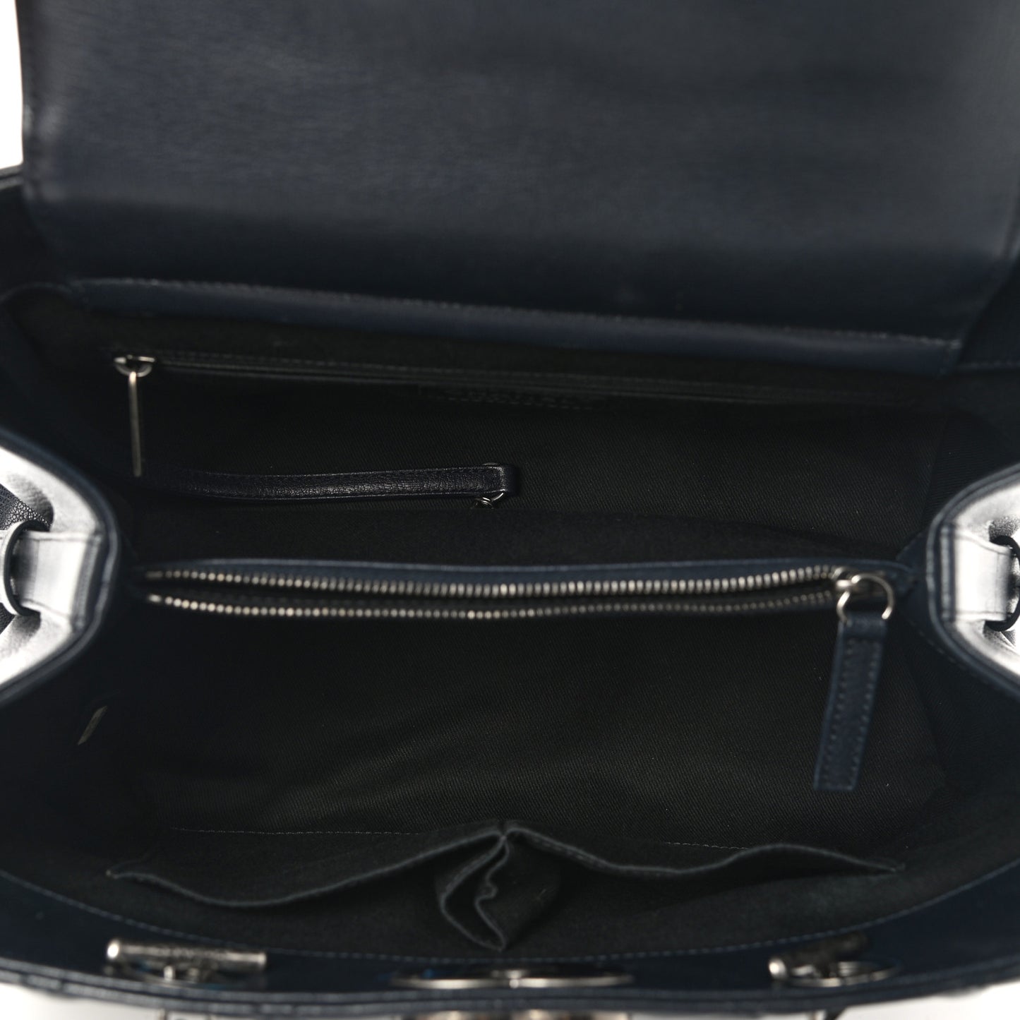 Goatskin Quilted Large City Rock Shopping Bag Navy
