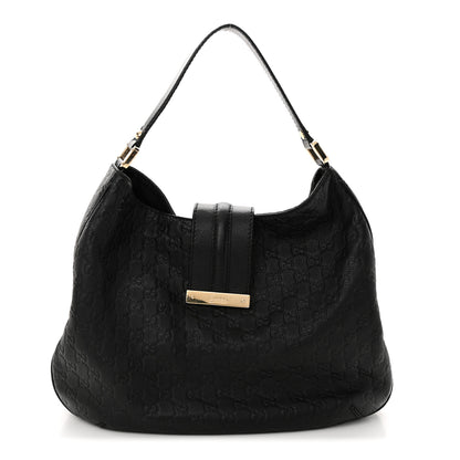 Gucci Guccissima Large New Ladies Web Hobo Black 1 of 13