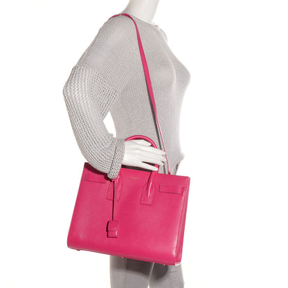 Saint Laurent Calfskin Small Sac De Jour Bubblegum 2 of 8